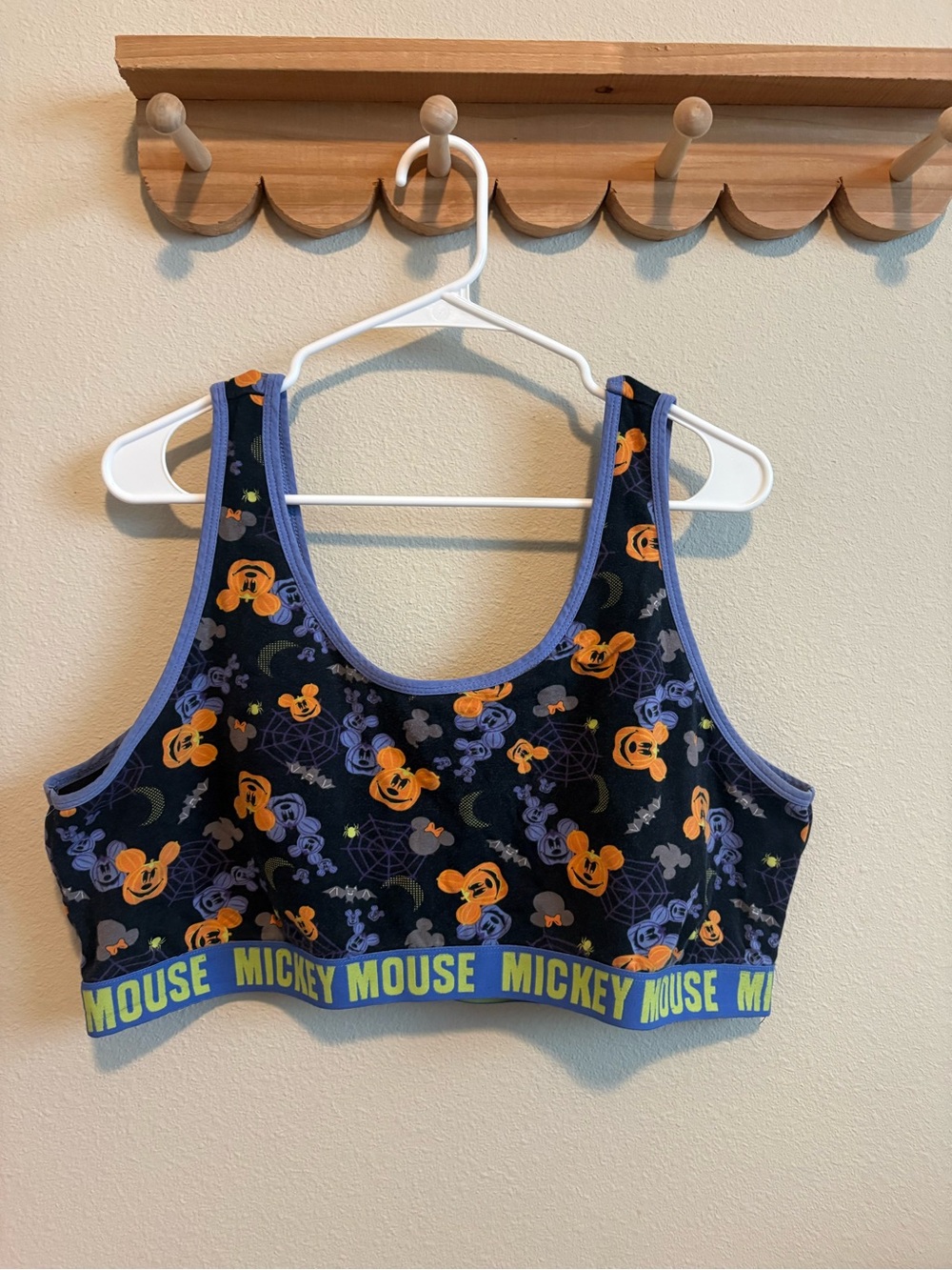 torrid Halloween Navy and Orange Mickey Print Bralette